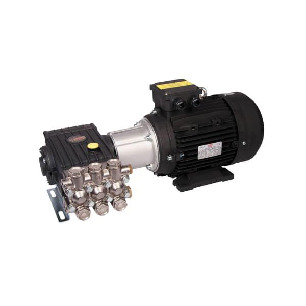 Robuuste hogedrukpomp voor intensieve reiniging in onder andere wasstraten, food- en visserijsector, productiebedrijven etc.